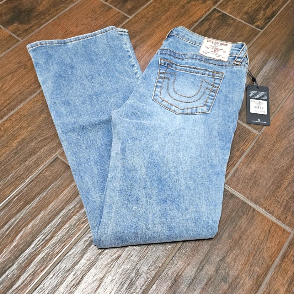 True Religion Becca Mid Rise Big T Bootcut Women's